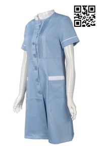 NU038  度身訂造護士制服 設計護士裙裝  打閘 款式 一件套 連身長裙 牙科護士 來樣訂造護士制服 護士制服hk專營